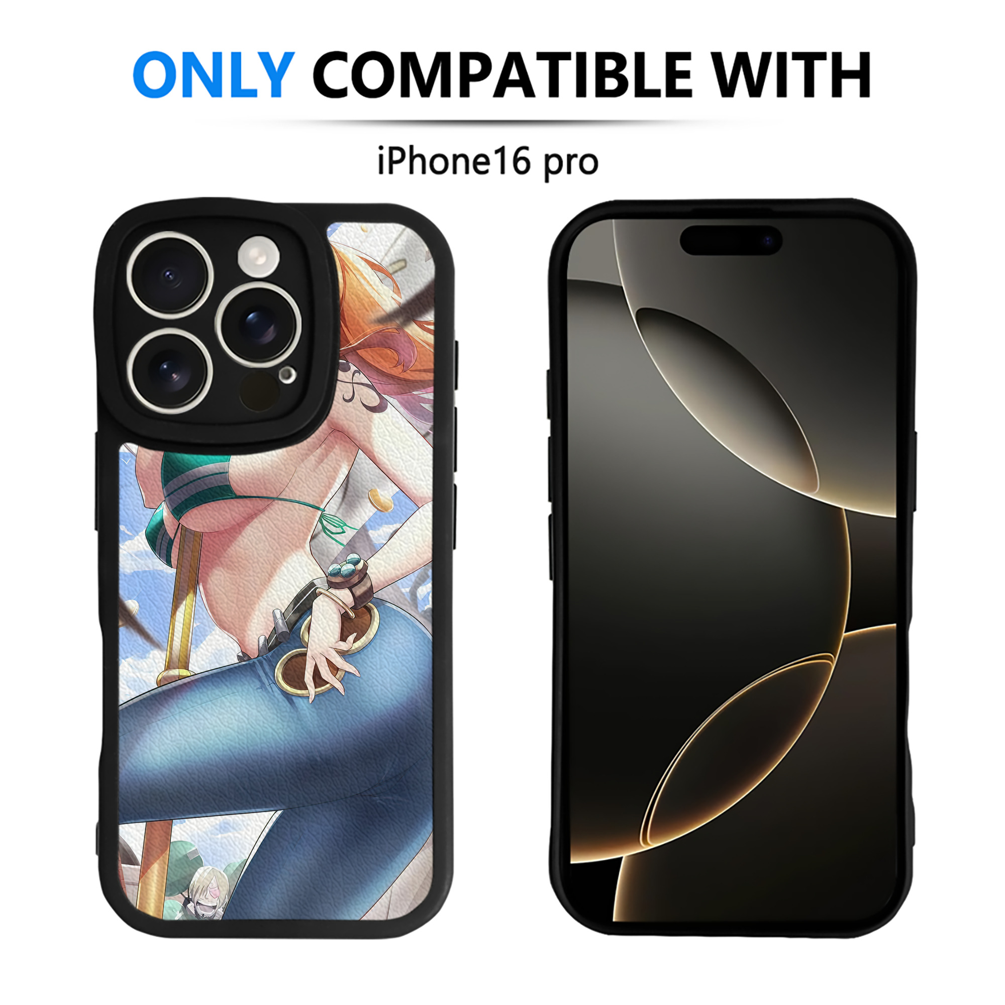（画像用） ワンピース ONE PIECE 【iPhone 16シリーズ対応】シリコンスマホケース（レザー調） 材質：シリコン